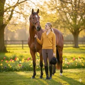 Cotton Sweater in Mustard Yellow